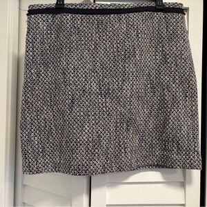 Ann Taylor Tweed Pencil Skirt - Black and White